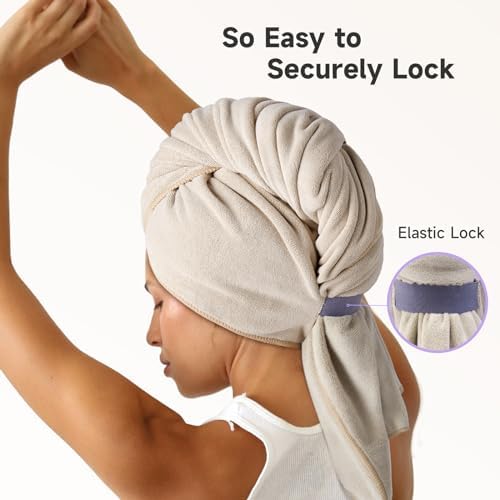 Umisleep Microfiber Hair Towel, Soft Anti-Frizz - Image 2