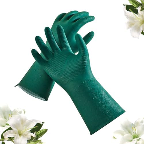 Vgo... Household Cleaning Gloves, Double-layer, Lined Dishwashing Gloves by Vgo
