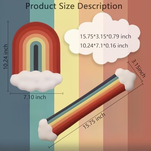 Gel Cloud Keyboard Wrist Rest Cute Rainbow Mouse Pad - Image 3