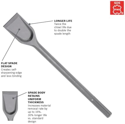 Bosch HS1917 2 In. x 14 In. Scaling Chisel SDS-max Hammer Steel - Image 2