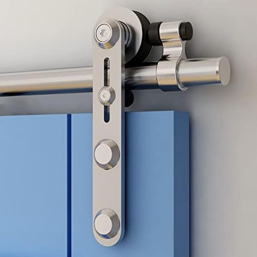 TSMST 5FT Sliding Barn Door Hardware Kit, Stainless Steel Heavy Duty Sturdy by TSMST