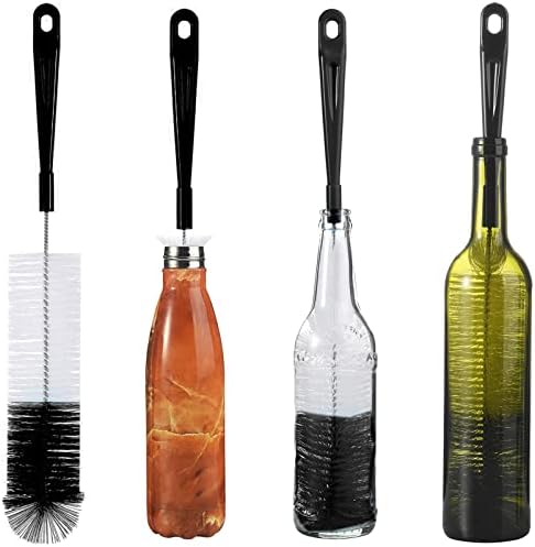ALINK 16 inch Extra Long Black Bottle Cleaning Brush Cleaner by ALINK