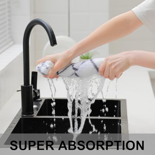 12 Pack Kitchen Towels and Dishcloths Set, 100% Cotton Soft and Absorbent - Image 5