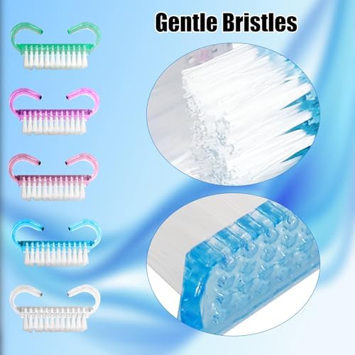 420 Pcs Handle Grip Nail Brush Multicolor, Fingernail Scrubbing - Image 4