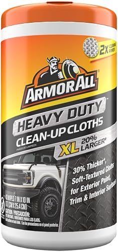 Armor All Heavy Duty Clean-Up Cloths, Extra Large Car Wipes by ArmorAll