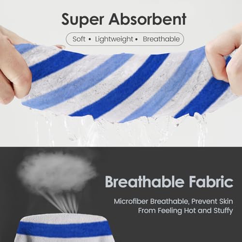JML Bath Towels, Cabana Stripe Blue - Image 4