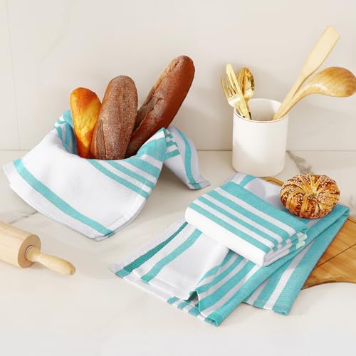 Homaxy Premium Cotton Stripe Kitchen Towels 3 Pack - Image 6