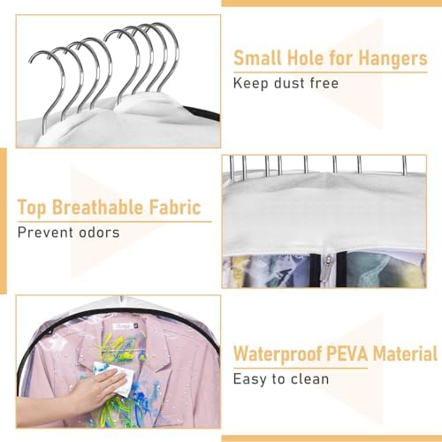 MISSLO 32" All Clear Garment Bags - Image 6
