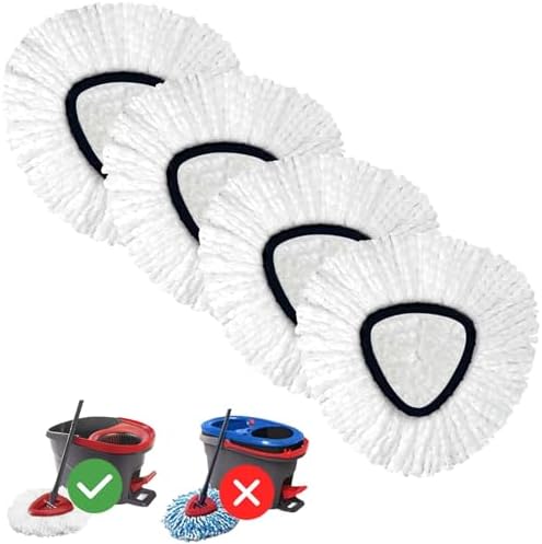 4-Pack Spin Mop Heads Replacements Compatible by Heyherui-US