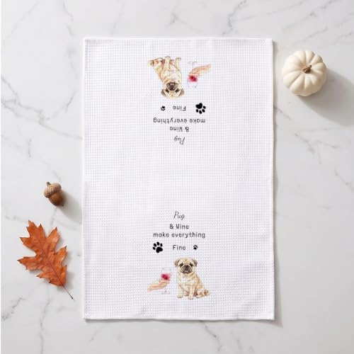 Funny Pug Kitchen Towels Hostess Gifts - Image 4