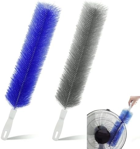 2 Pcs Cobweb Duster, Bendable Fan Duster, Plastic Fan Cleaner Brush, Microfiber by Unknown