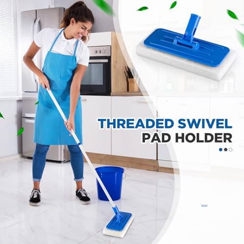 Maxdot 24 Pcs Swivel Threaded Scrub Floor Pad Holder - Image 5
