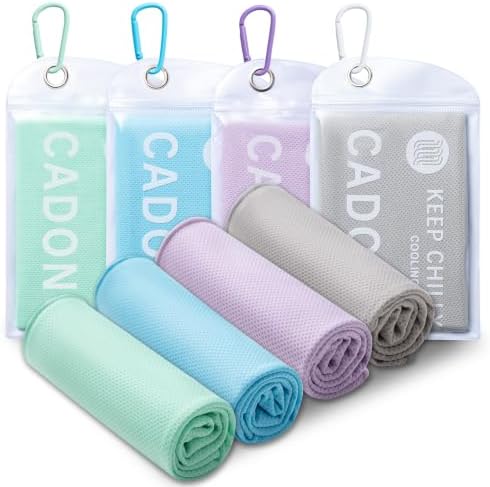4 Pack Cooling Towel, Soft Breathable Chilly Towel, Ice Towel by CADONO
