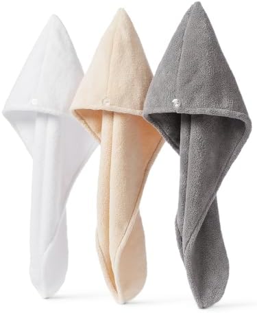 Amazon Basics Quick Dry Microfiber Hair Towel Wrap, Hair Drying Towel by AmazonBasics