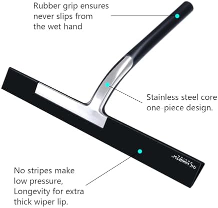 Silicone Rubber Blade & Hook Shower Window Squeegee 11" in Width Silicone Car - Image 3