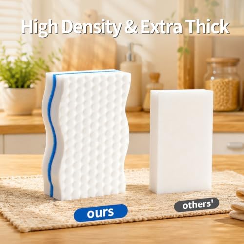 50 Pack Magic Eraser Sponge Pads, Extra Thick Melamine Sponges - Image 3