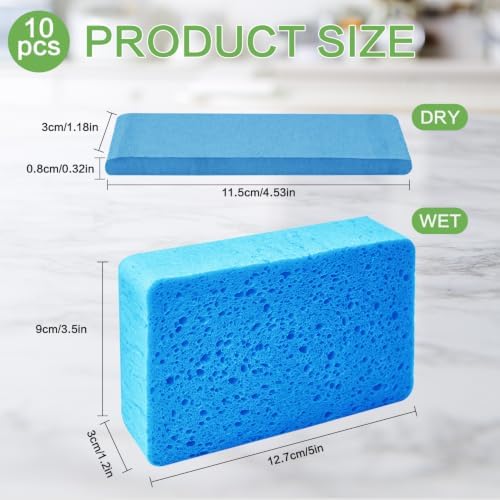 10-Count Kitchen Sponges, Compostable Thicker Pop-Up Sponges - Image 2