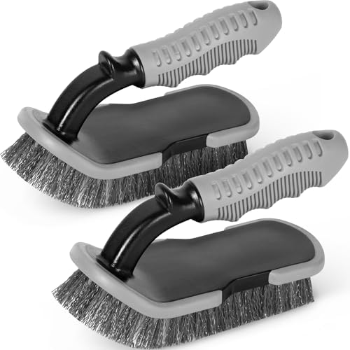 DecorRack 2 Heavy-Duty Cleaning Brushes, Ergonomic Handle by DecorRack
