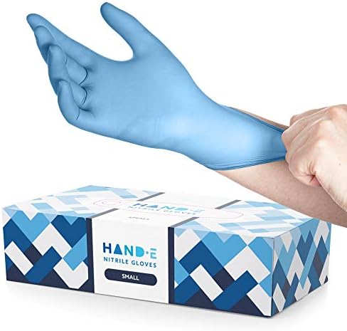 Hand-E Touch Blue Nitrile Disposable Gloves by Hand-E