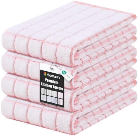 Homaxy Premium Kitchen Towels, Check Design by Homaxy