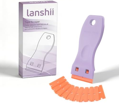 Plastic Razor Scraper with 10pcs Double Edged Plastic Blades by Unknown
