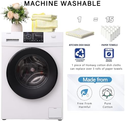 Kitinjoy Cotton 8 Pack Terry Kitchen Towels - Image 5