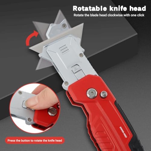 2 In 1 Folding Scraper Utility Knife, 3 Blades, Quick-Change - Image 3
