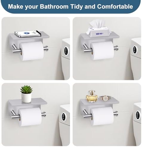 Brushed Nickel Bathroom Hardware Set, 5 Pieces Towel Bar Bathroom Accessories - Image 3