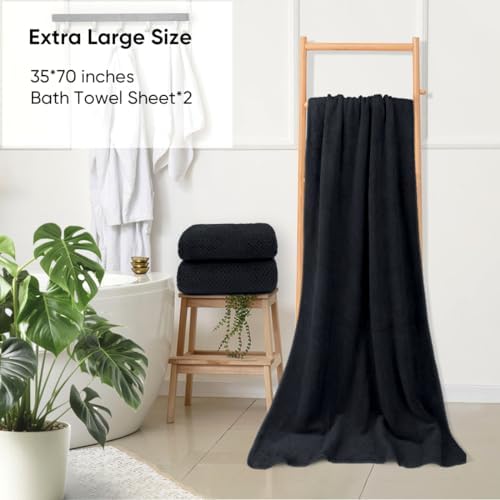 HOMEXCEL Bath Sheets 2PK, 35x70 in, Absorbent&Soft, Extra Large Bath Towel - Image 2