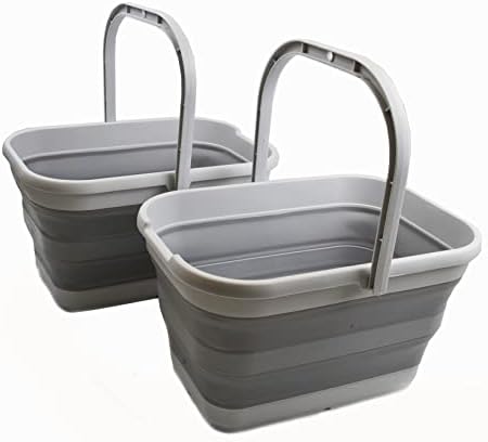 SAMMART 12L Collapsible Rectangular Handy Bucket/Multiuse Foldable Water Pail by SAMMART