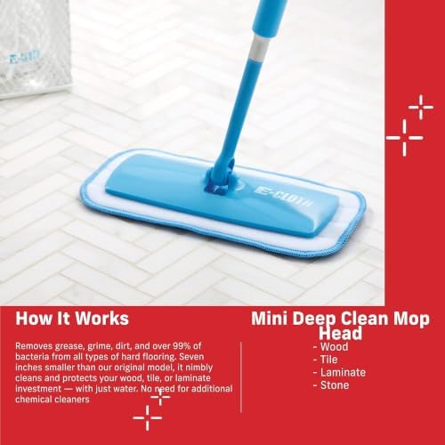 E-Cloth Deep Clean Mini Mop Head Replacement, Mop Pads - Image 3