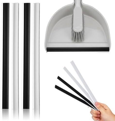 Zerodeko 4 Pack Dustpan Edge Replacement Strips 10.23 inch Lip Replacement Parts by Zerodeko