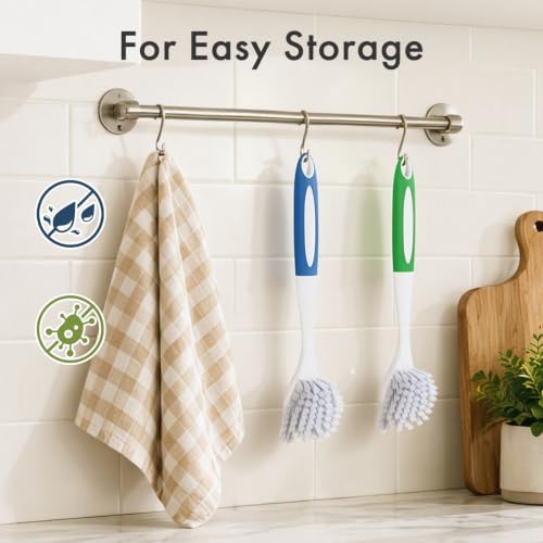 Amazer Dish Brush with Handle, 2 Pack Kitchen Scrub Brushes - Image 6
