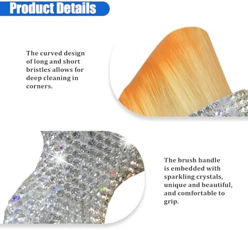 Bling Car Detailing Brush, Rhinestones Handle Soft Bristles Vehicle Interior - Image 3