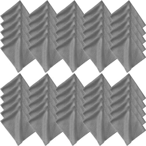 Frienda 50 Pcs Microfiber Glass Cleaning Cloths Lens, Dark Gray by Frienda