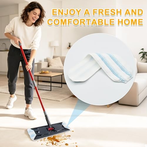 Mop Pads for OCedar H2prO Flat Mop System, 6 Pack Mop Heads Replacements for - Image 6