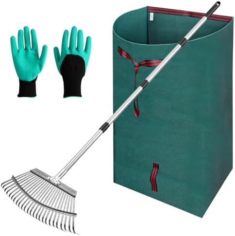 72 Gallon Leaf Rake Set with Dustpan-Type Bag by Unknown