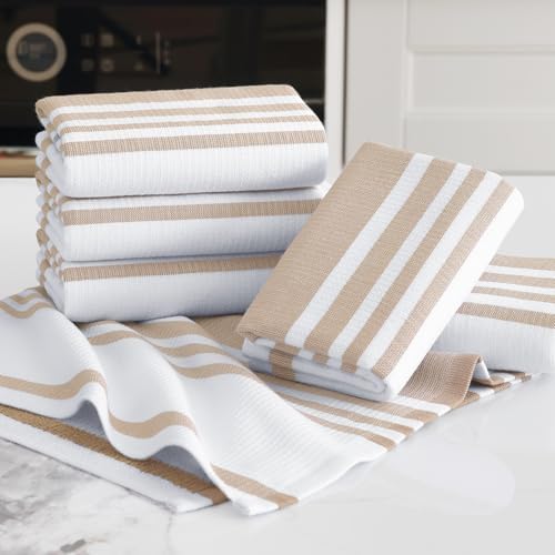 Homaxy Premium Cotton Stripe Kitchen Towels 6 Pack - Image 5