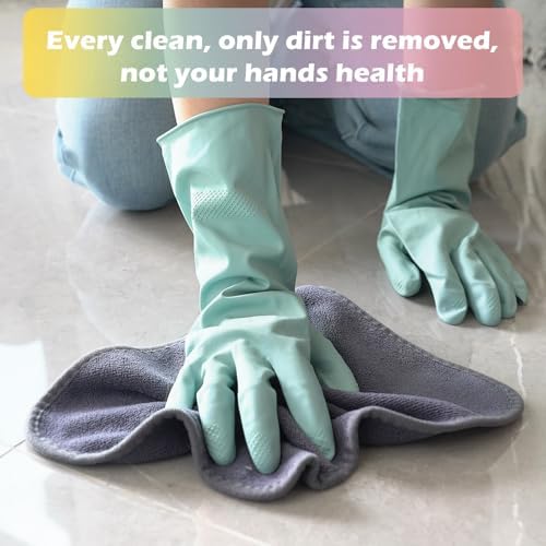 4 Pairs Rubber Kitchen Dishwashing Gloves - Image 6