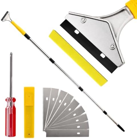 Scraper Tool Set, Adjustable Reach Long Handle Scraper, 4 Inch Razor Blade by Unknown