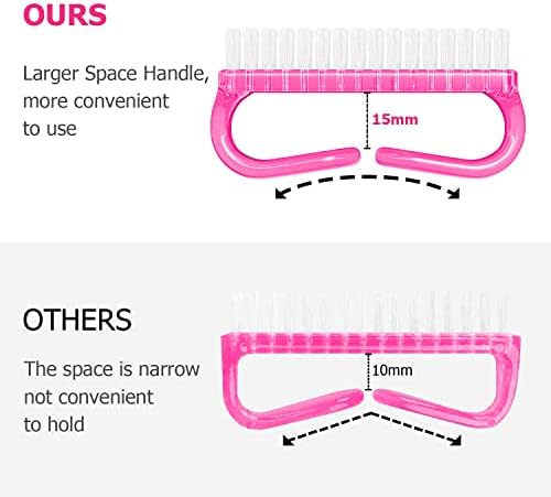 Larbois Handle Grip Nail Brush, Hand Fingernail Brush Cleaner Scrubbing Kit - Image 2