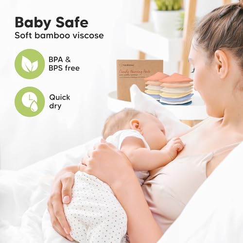 Organic Nursing Pads, 14 Washable Breast Pads, Wash Bag - Image 5