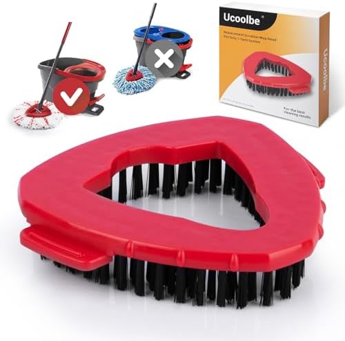 Spin Mop Scrub Brush for O-Cedar EasyWring 1-Tank Mop Head, Stiff Bristle by Ucoolbe