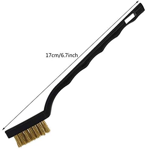 Topbuti 15 Pcs Mini Brass Wire Brush Set - Image 2