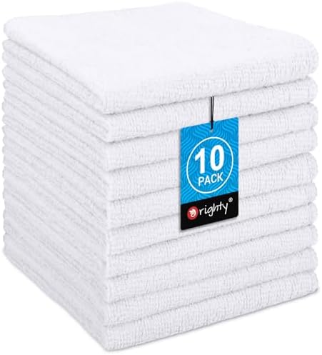 Orighty Wash Cloths, Face Towels 12x12 Inch 10 Pack by AllRightinOrighty