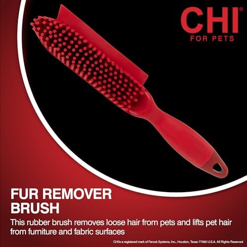 CHI for Dogs Rubber Fur Accumulator Grooming Brush - Image 2