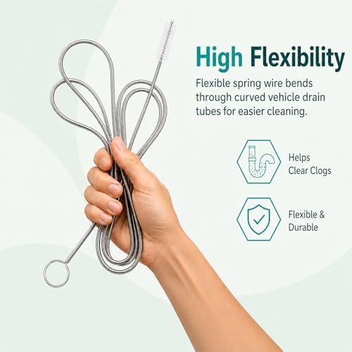 2-Pack 80-Inch Flexible Drain Brush, AC Drain Line & Sunroof Tool - Image 5