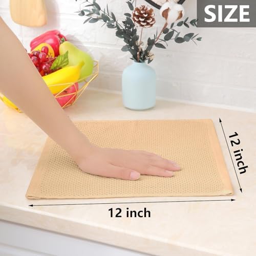 Homaxy 100% Cotton Waffle Weave Kitchen Dish Cloths 18-Pack - Image 5