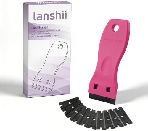 Plastic Razor Scraper with 10pcs Double Edged Plastic Blades by Unknown