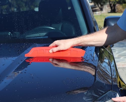 California Car Duster Jelly Blade Flexible Silicone Auto Drying Tool in Red - Image 3